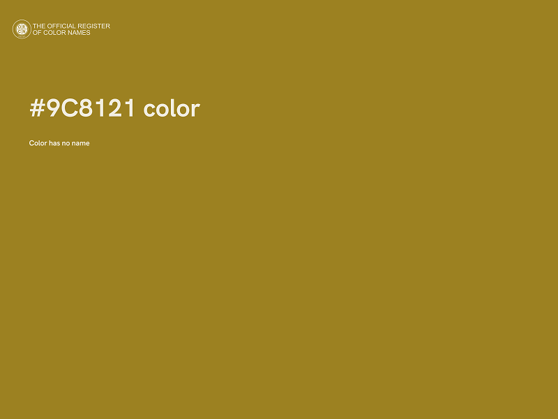 #9C8121 color image