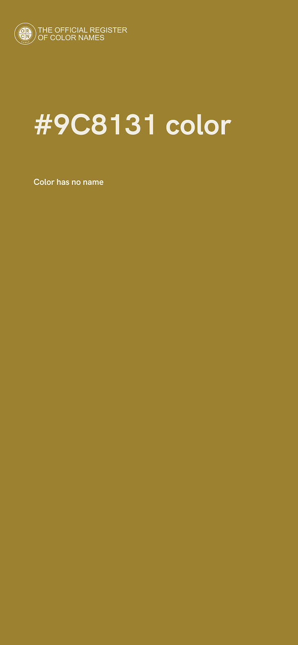 #9C8131 color image