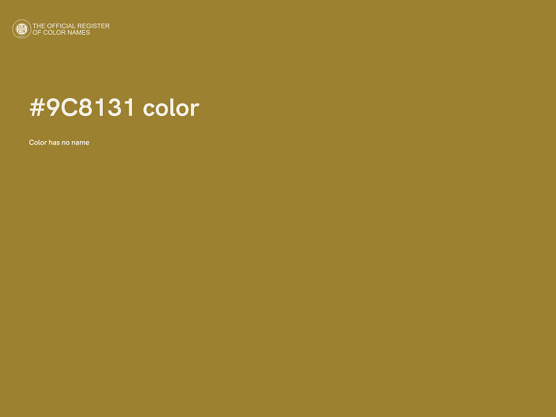 #9C8131 color image