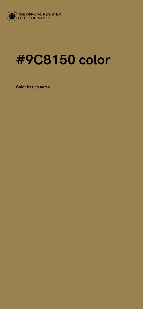 #9C8150 color image