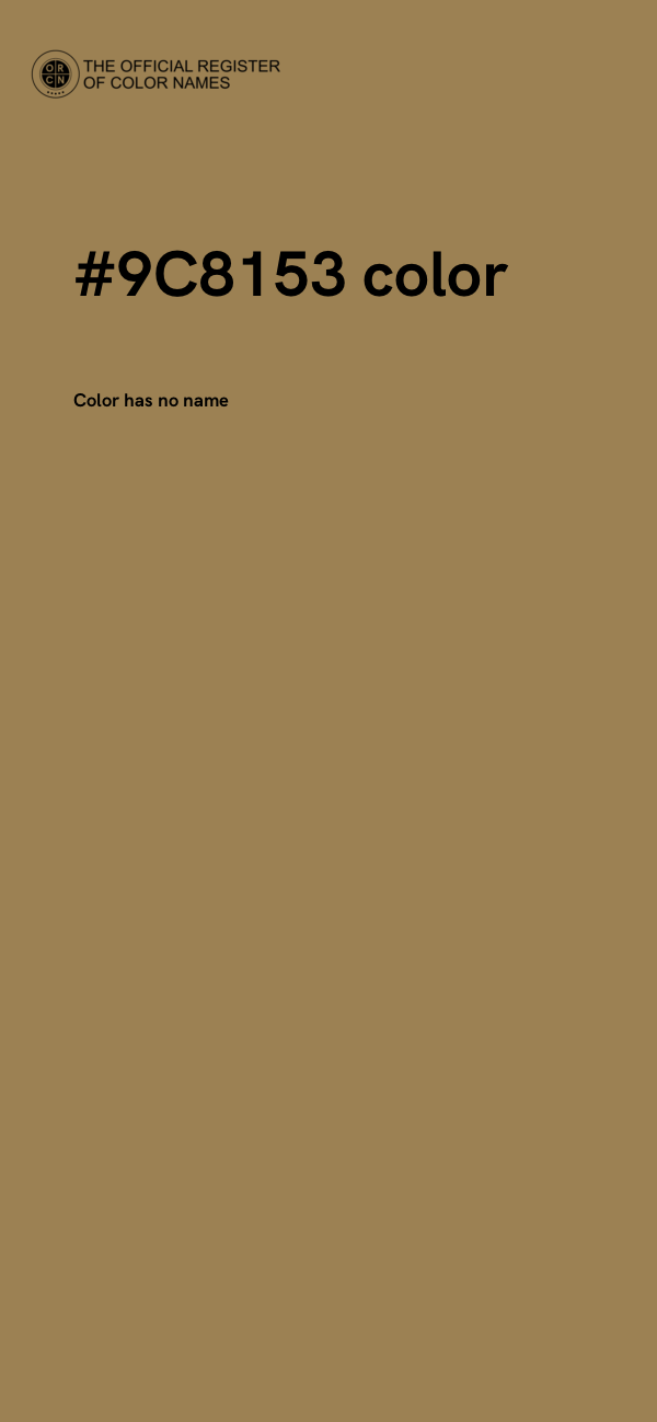 #9C8153 color image