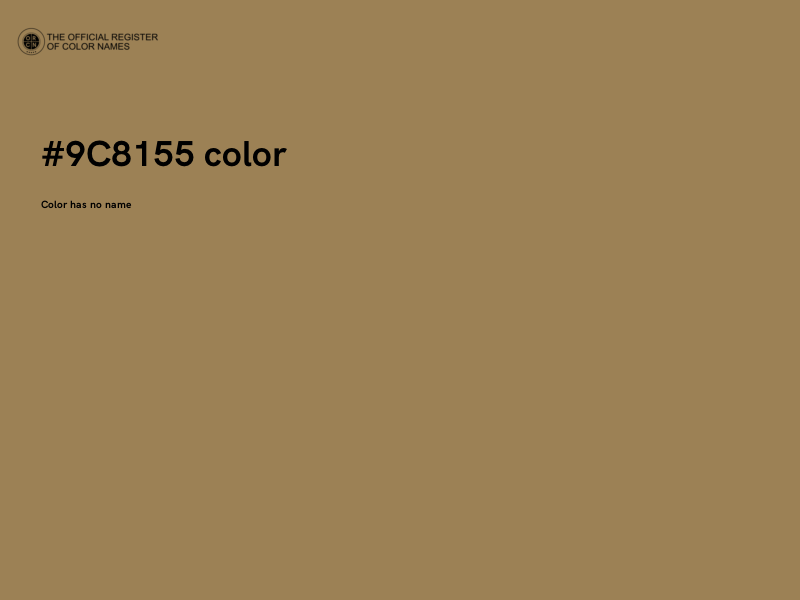 #9C8155 color image