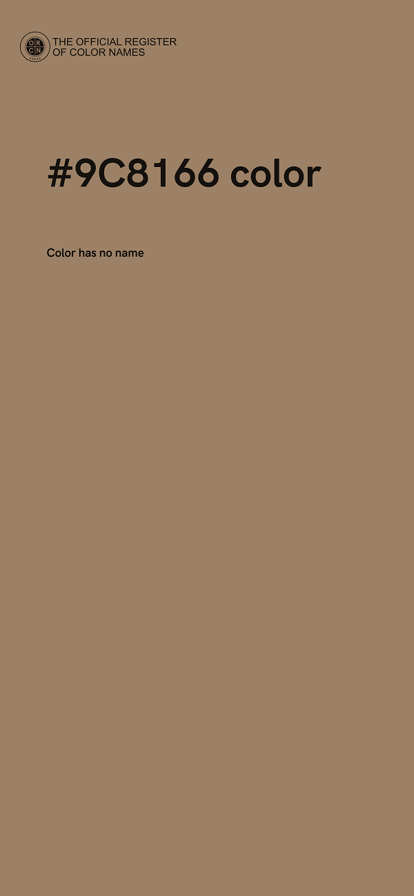#9C8166 color image