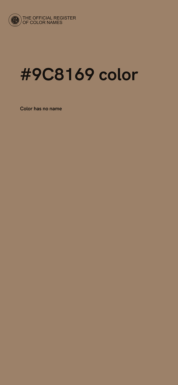 #9C8169 color image