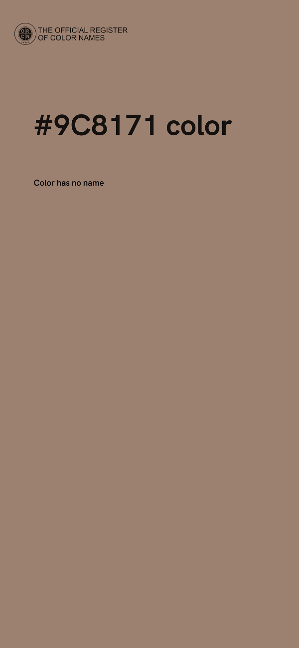 #9C8171 color image