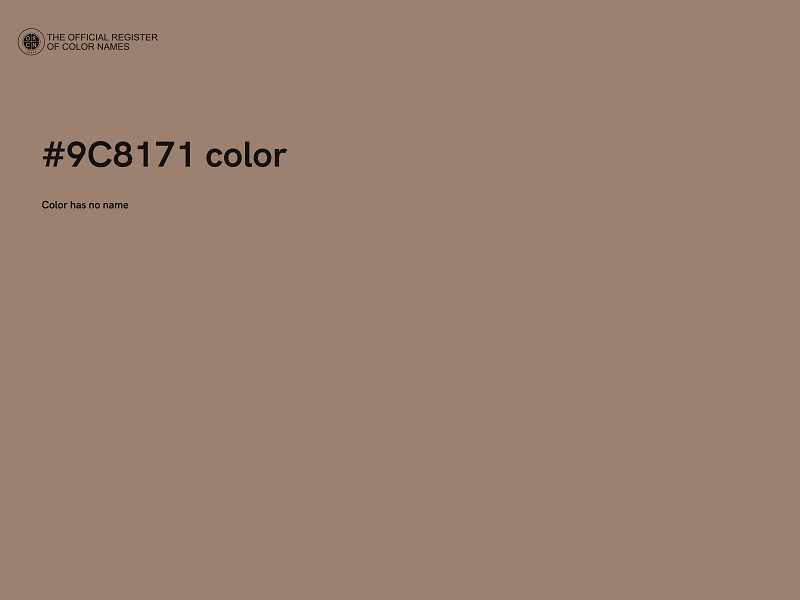 #9C8171 color image