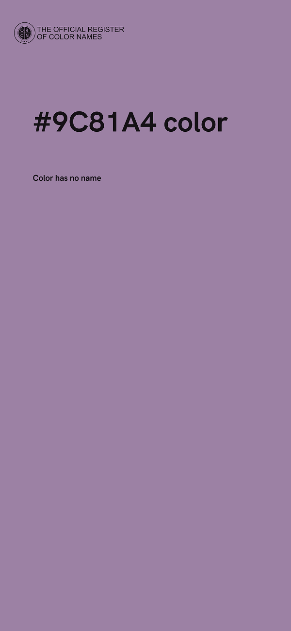 #9C81A4 color image