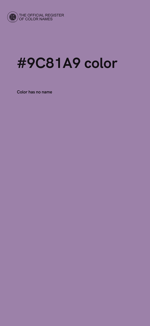 #9C81A9 color image