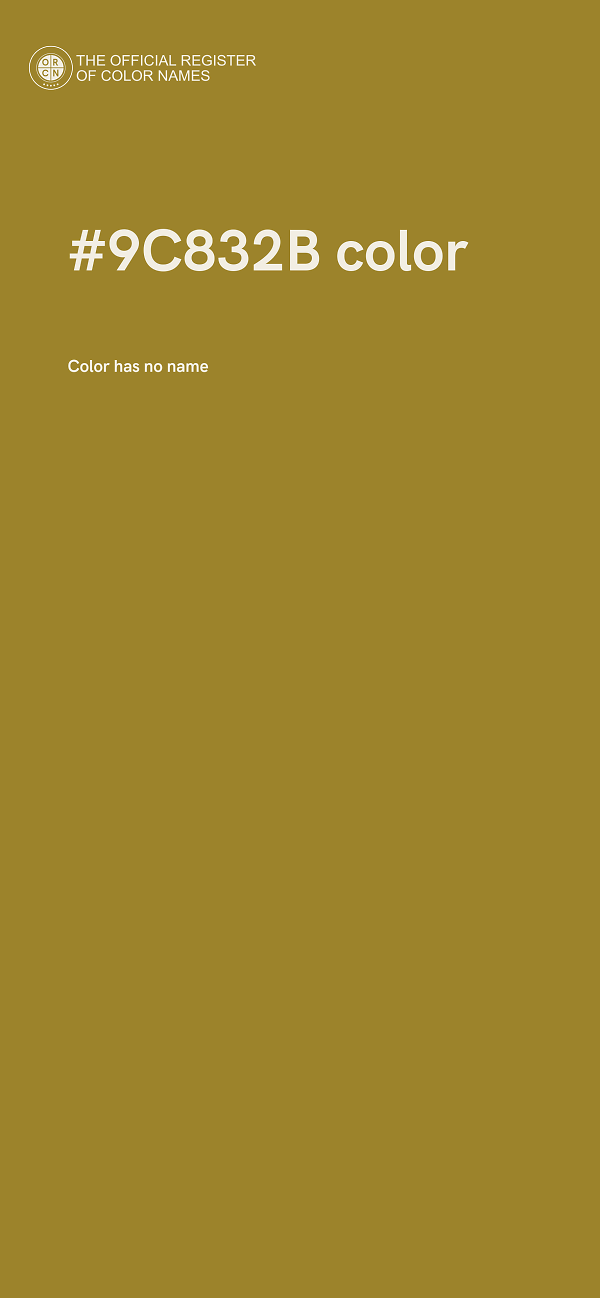#9C832B color image