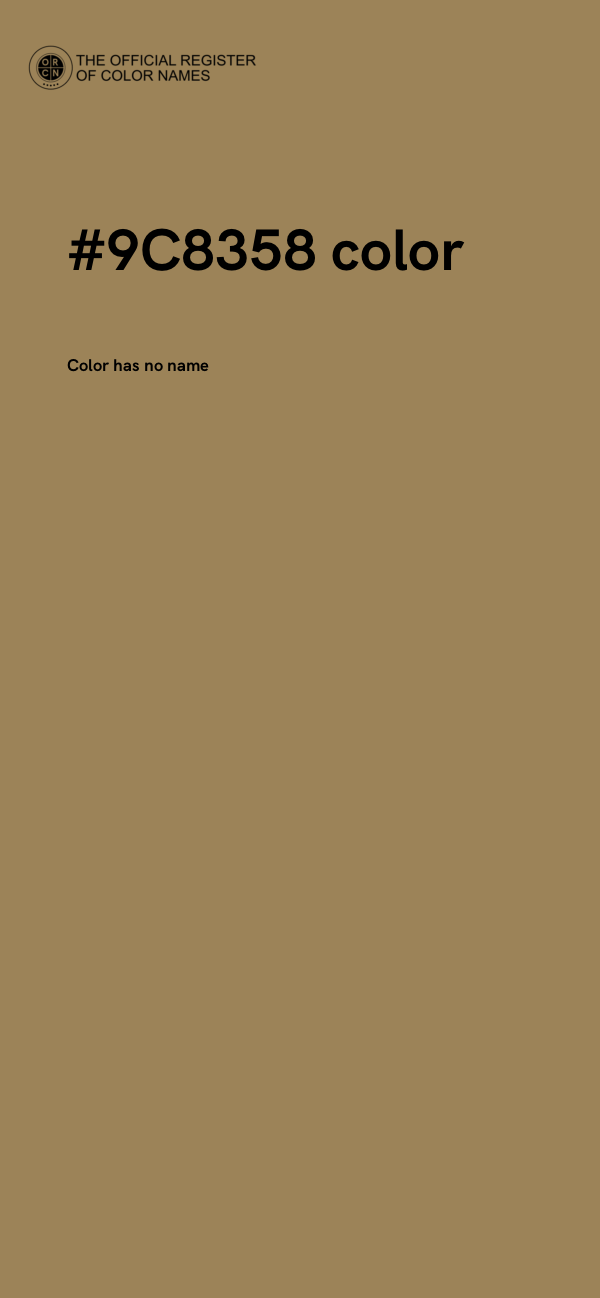 #9C8358 color image