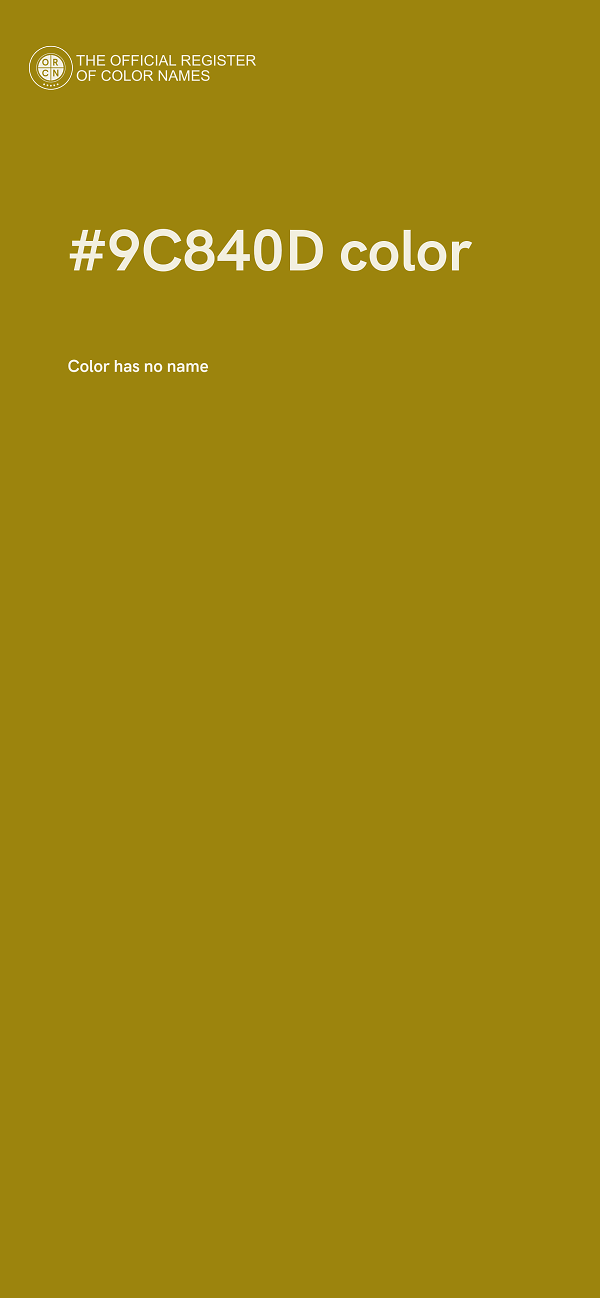 #9C840D color image