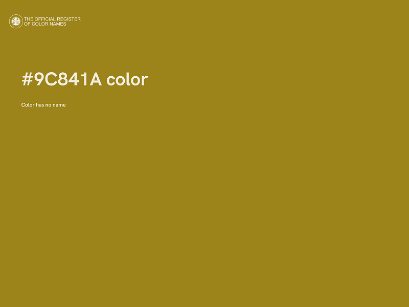 #9C841A color image