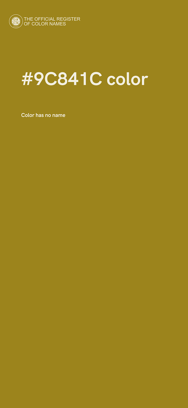 #9C841C color image