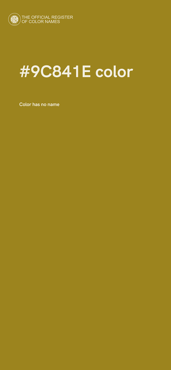 #9C841E color image