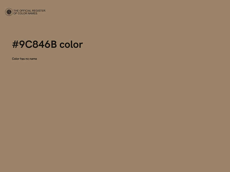 #9C846B color image