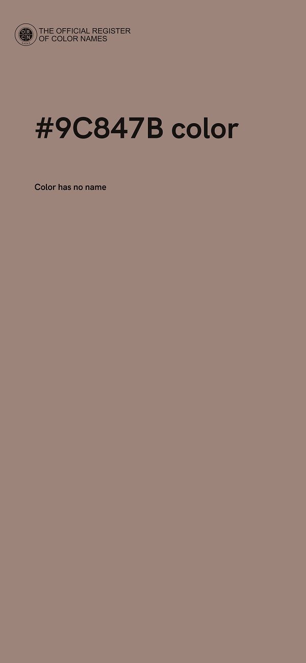 #9C847B color image