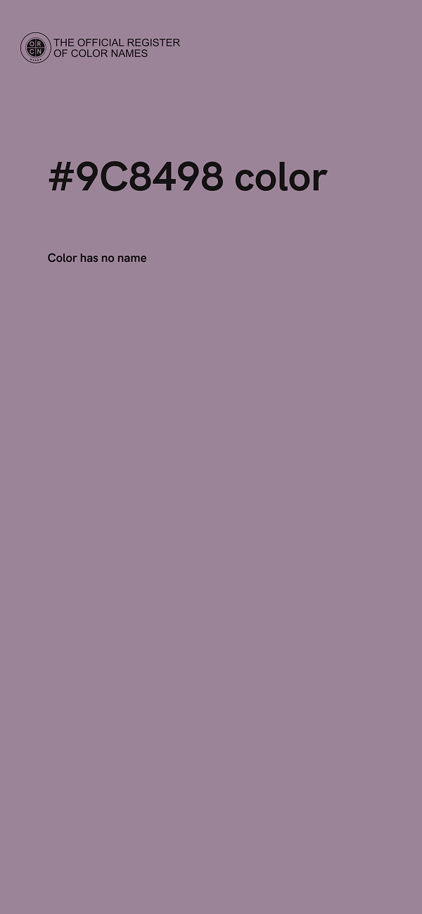 #9C8498 color image