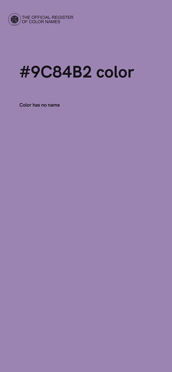 #9C84B2 color image