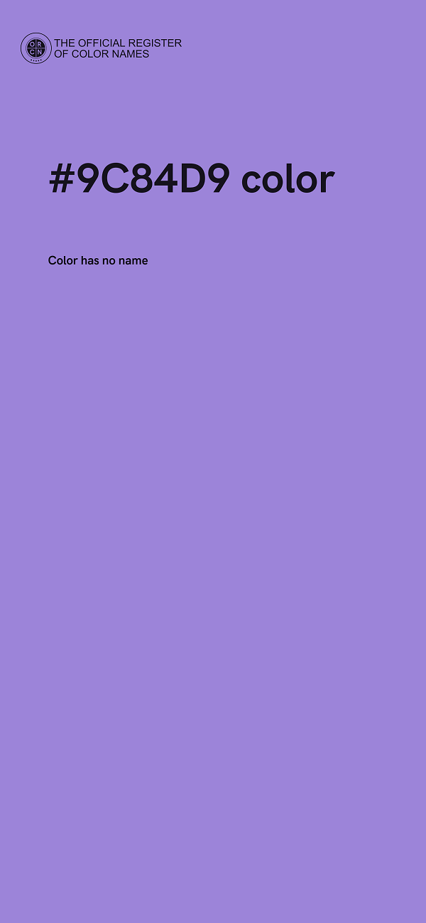 #9C84D9 color image
