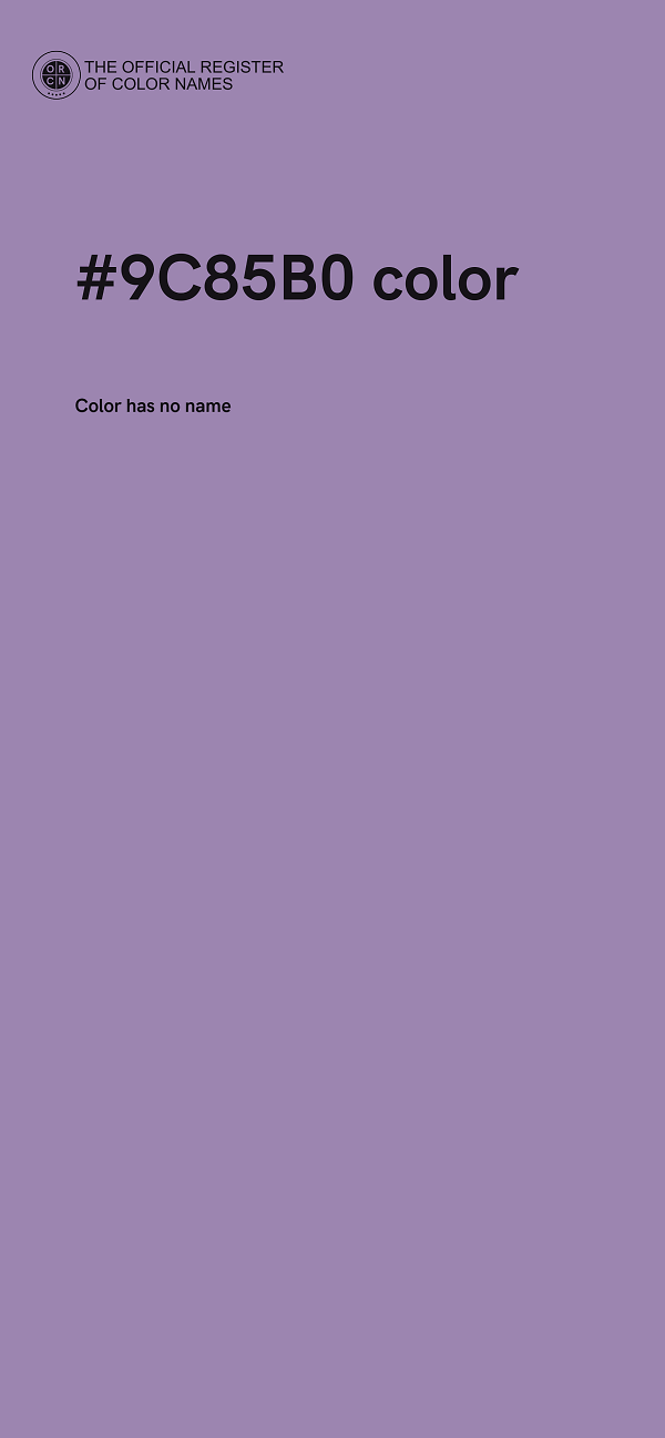 #9C85B0 color image