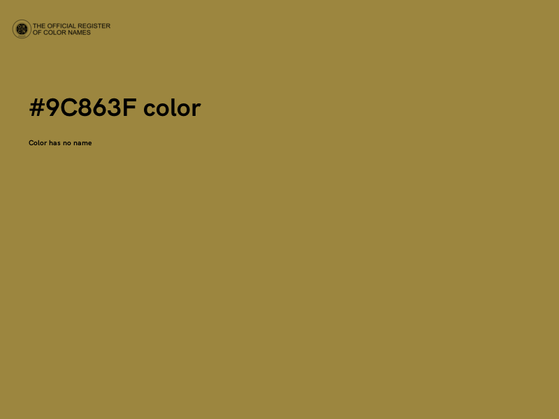 #9C863F color image