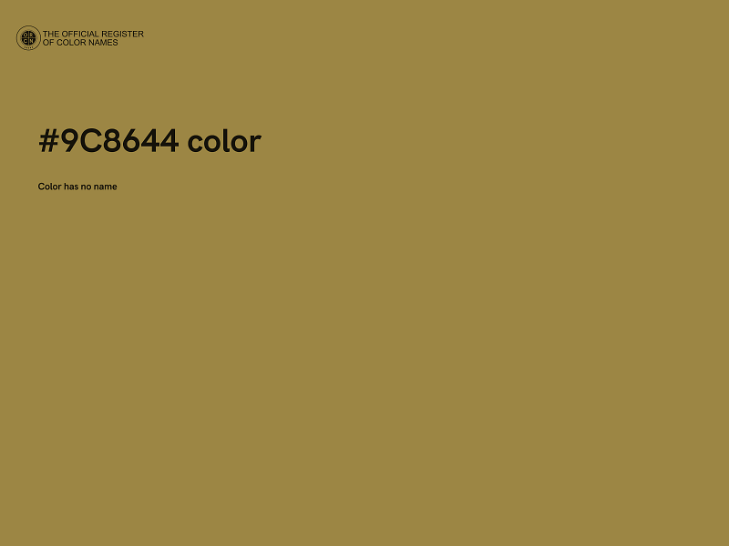 #9C8644 color image