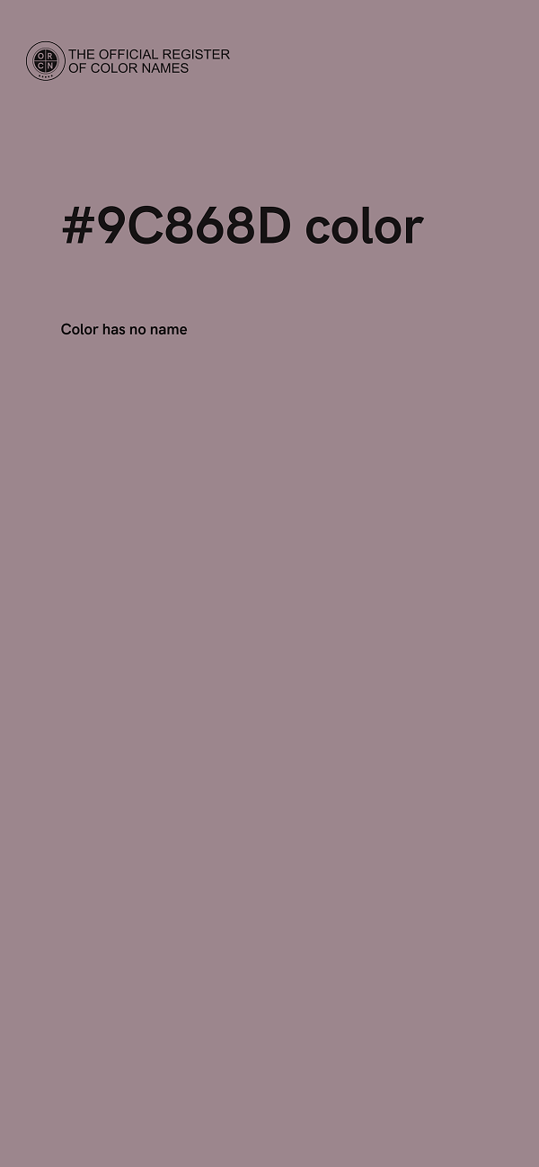 #9C868D color image