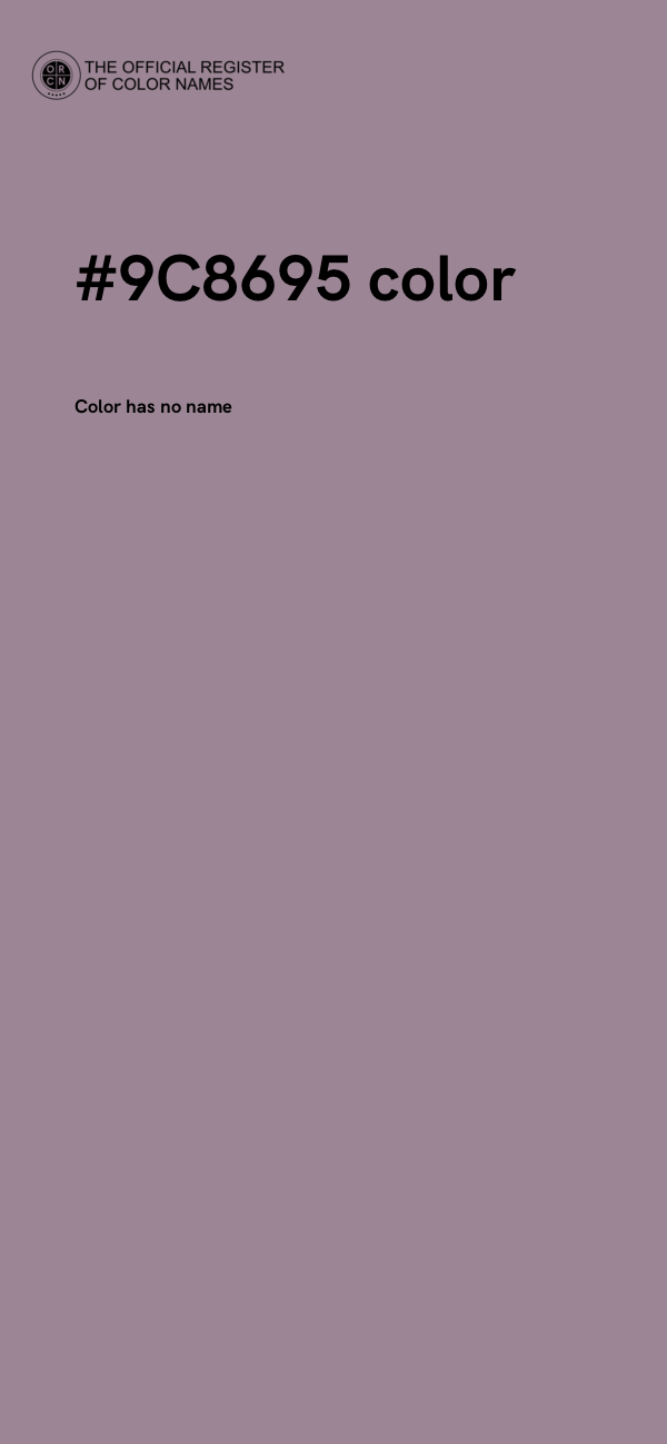 #9C8695 color image