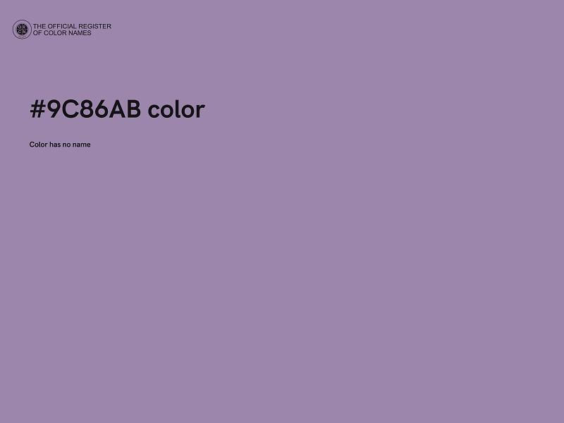 #9C86AB color image