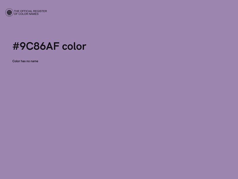 #9C86AF color image