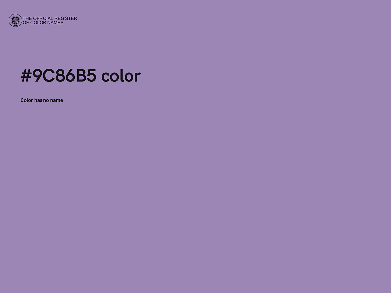 #9C86B5 color image