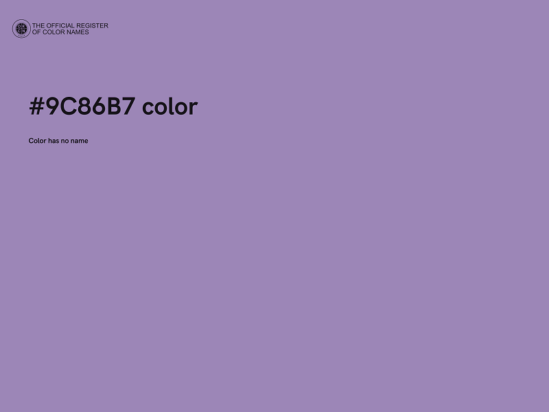 #9C86B7 color image