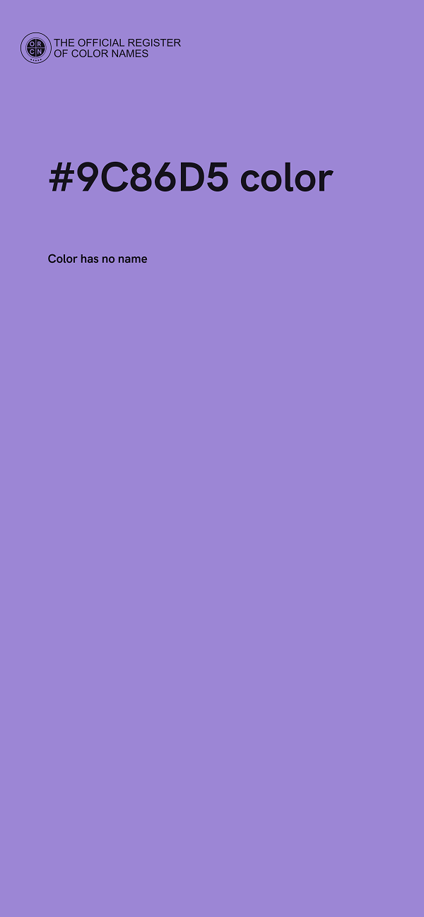 #9C86D5 color image