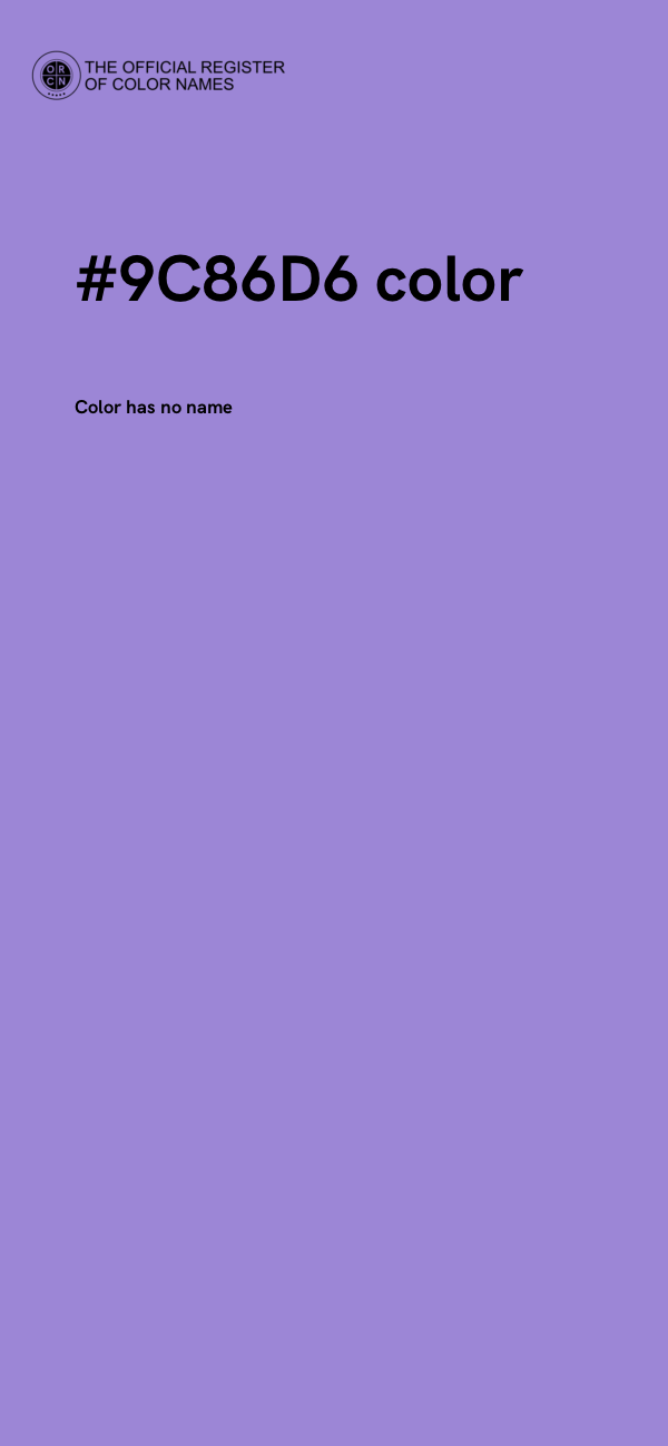 #9C86D6 color image