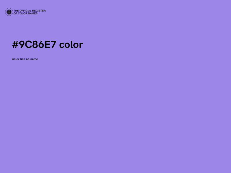 #9C86E7 color image