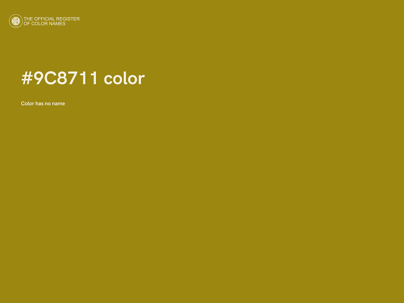 #9C8711 color image