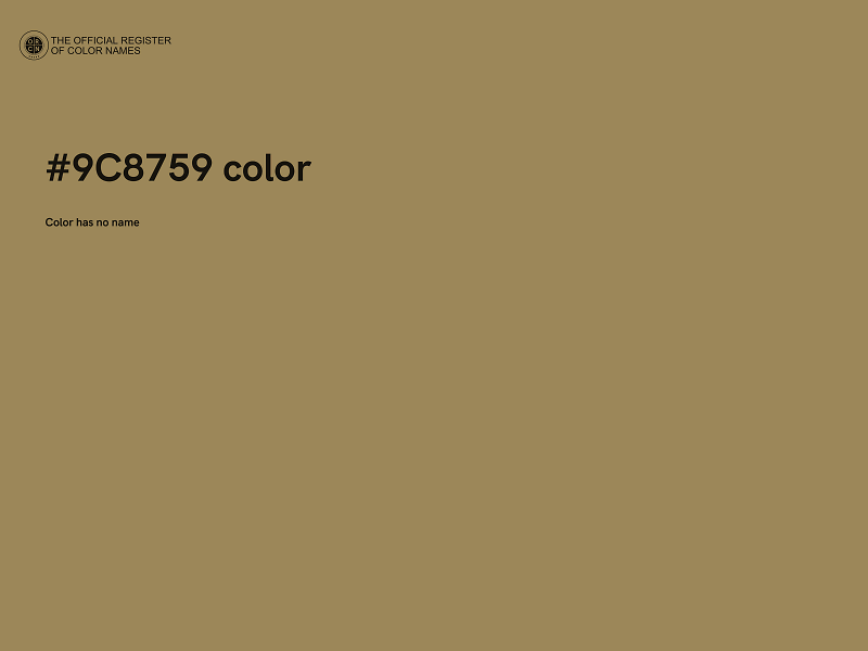 #9C8759 color image