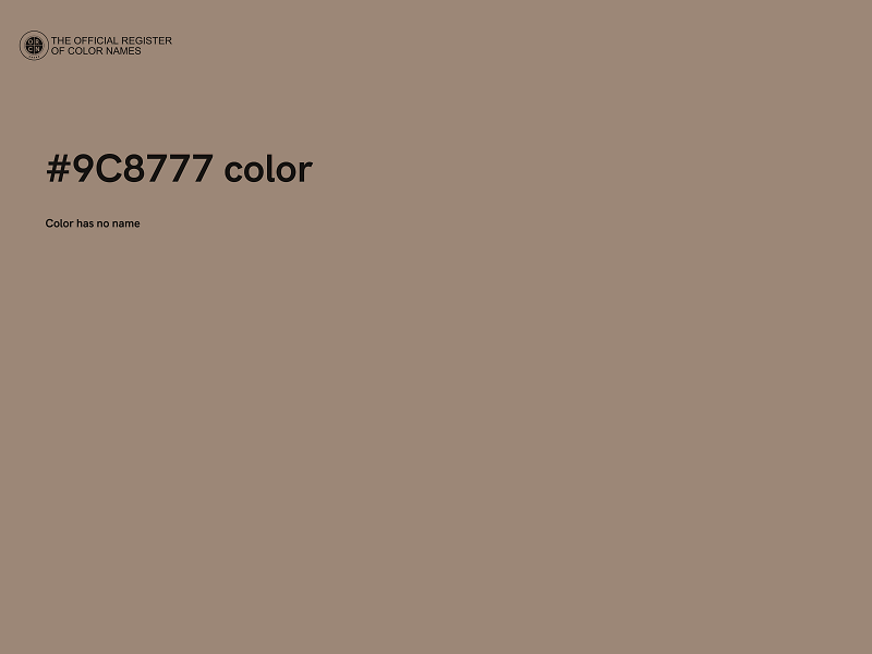 #9C8777 color image