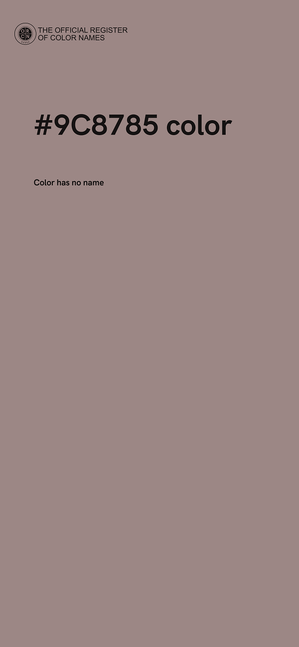 #9C8785 color image