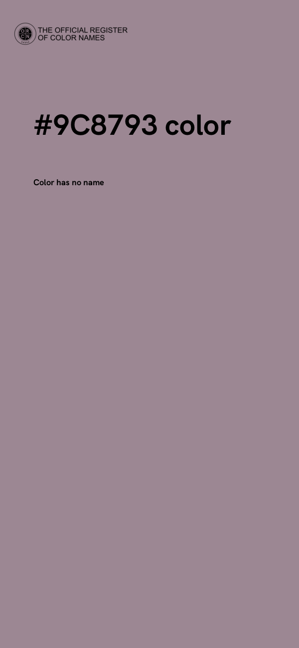 #9C8793 color image