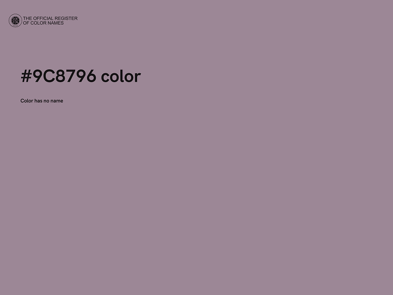 #9C8796 color image