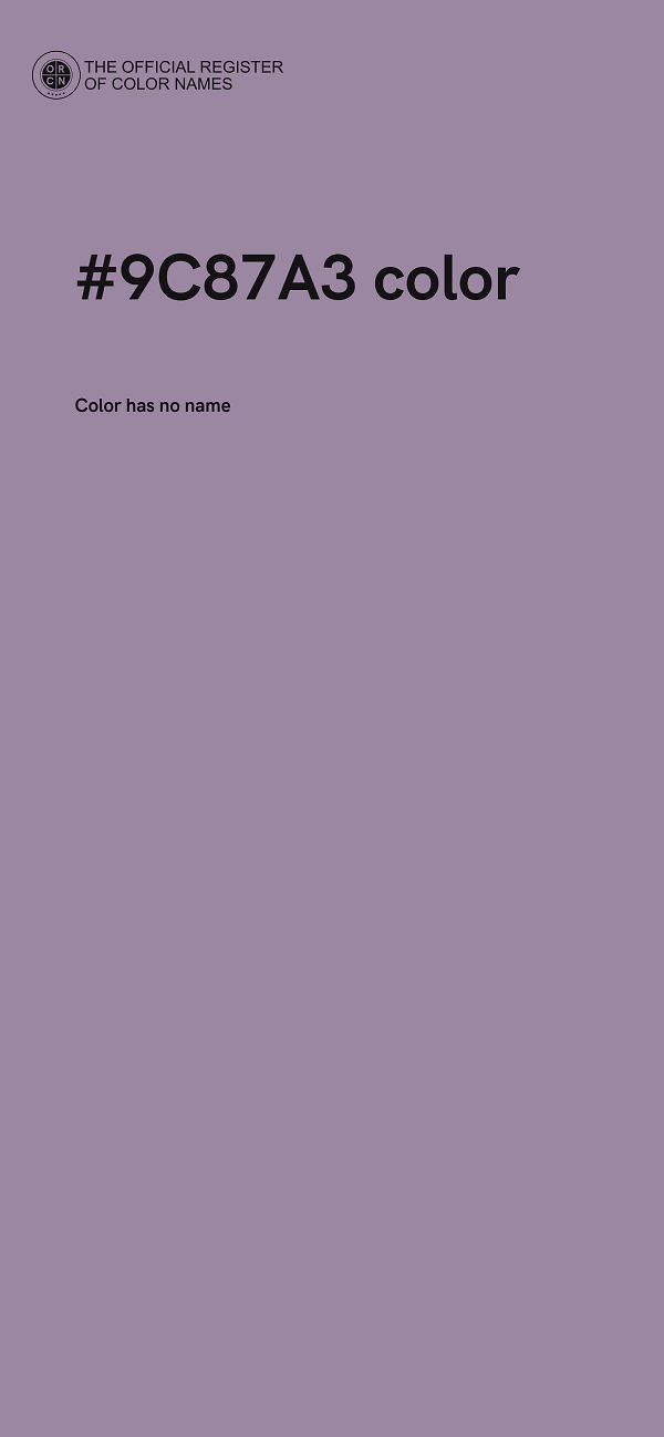 #9C87A3 color image