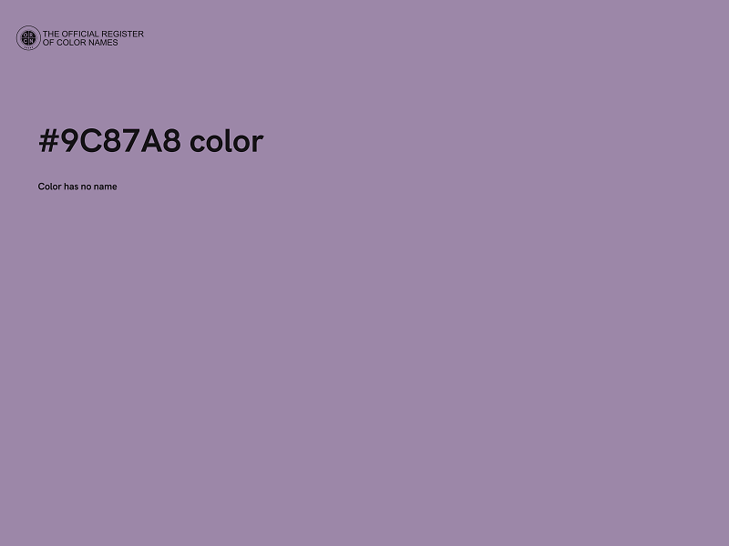 #9C87A8 color image