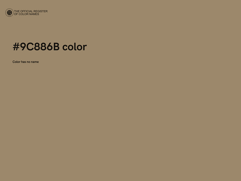 #9C886B color image