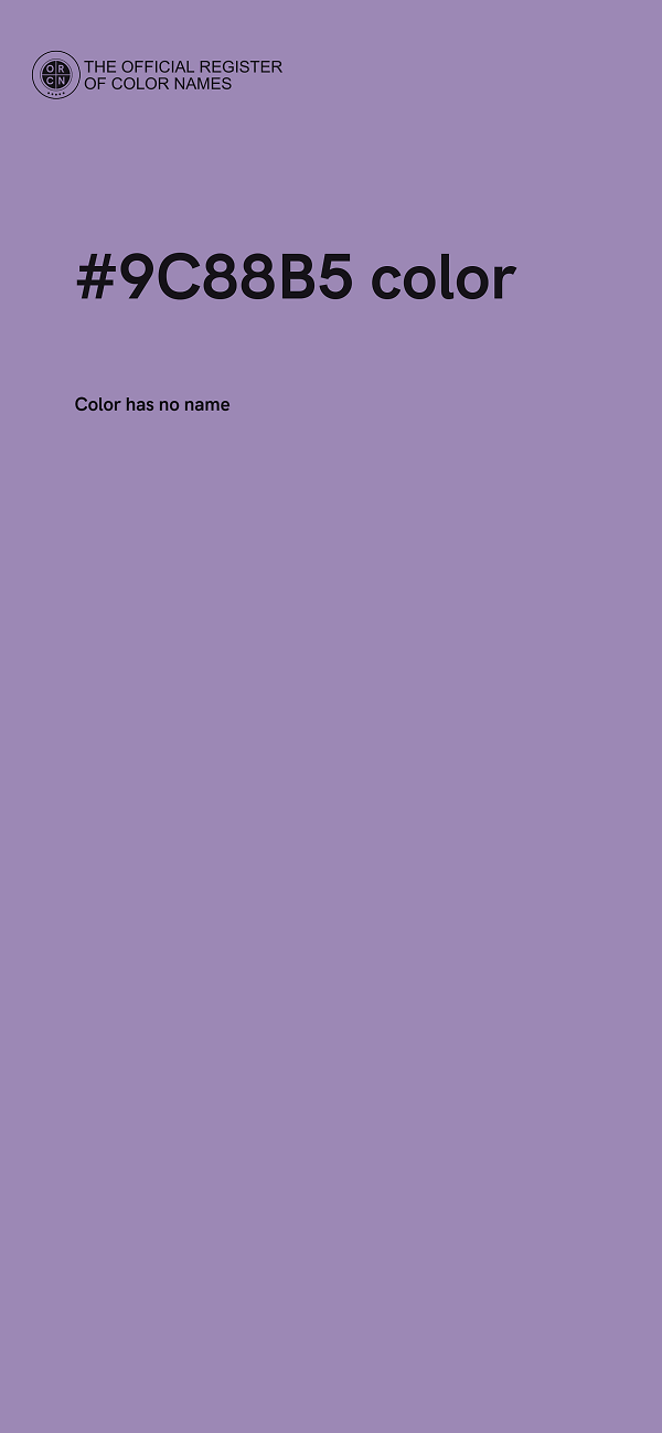 #9C88B5 color image
