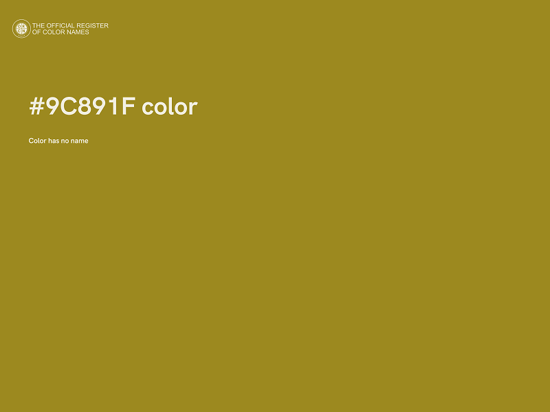 #9C891F color image