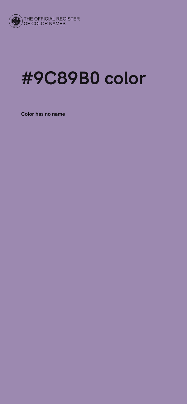#9C89B0 color image