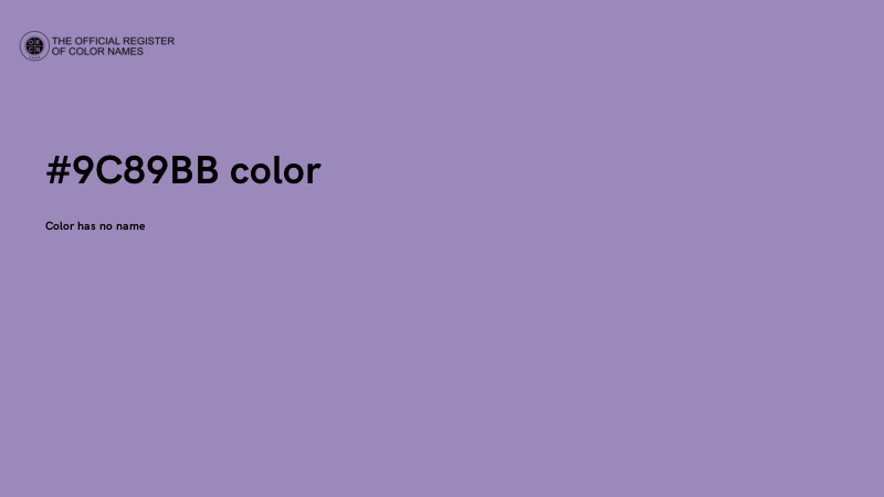 #9C89BB color image
