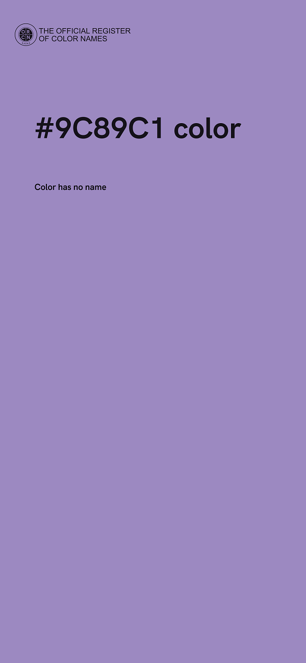 #9C89C1 color image