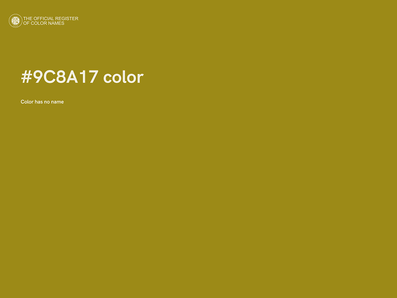 #9C8A17 color image